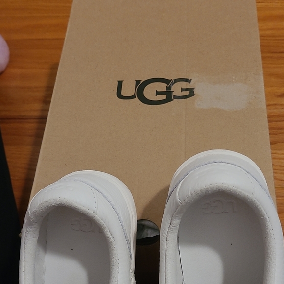 UGG Women's Sneakers in White with Leopard Accents - Picture 11 of 11